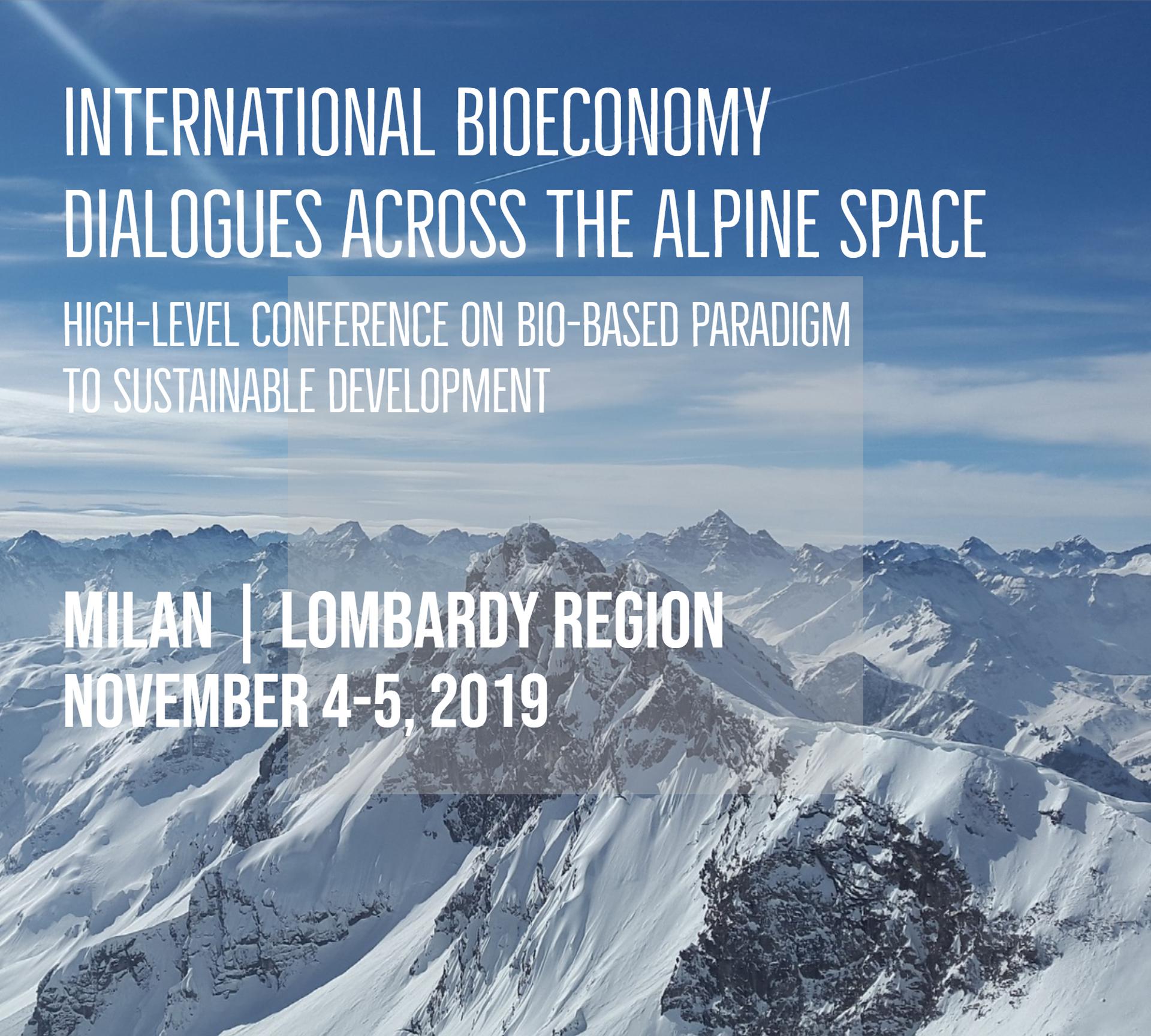 International bioeconomy dialogues across the alpine space 2019